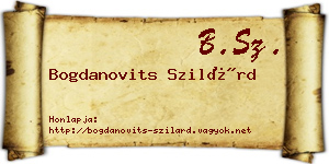 Bogdanovits Szilárd névjegykártya